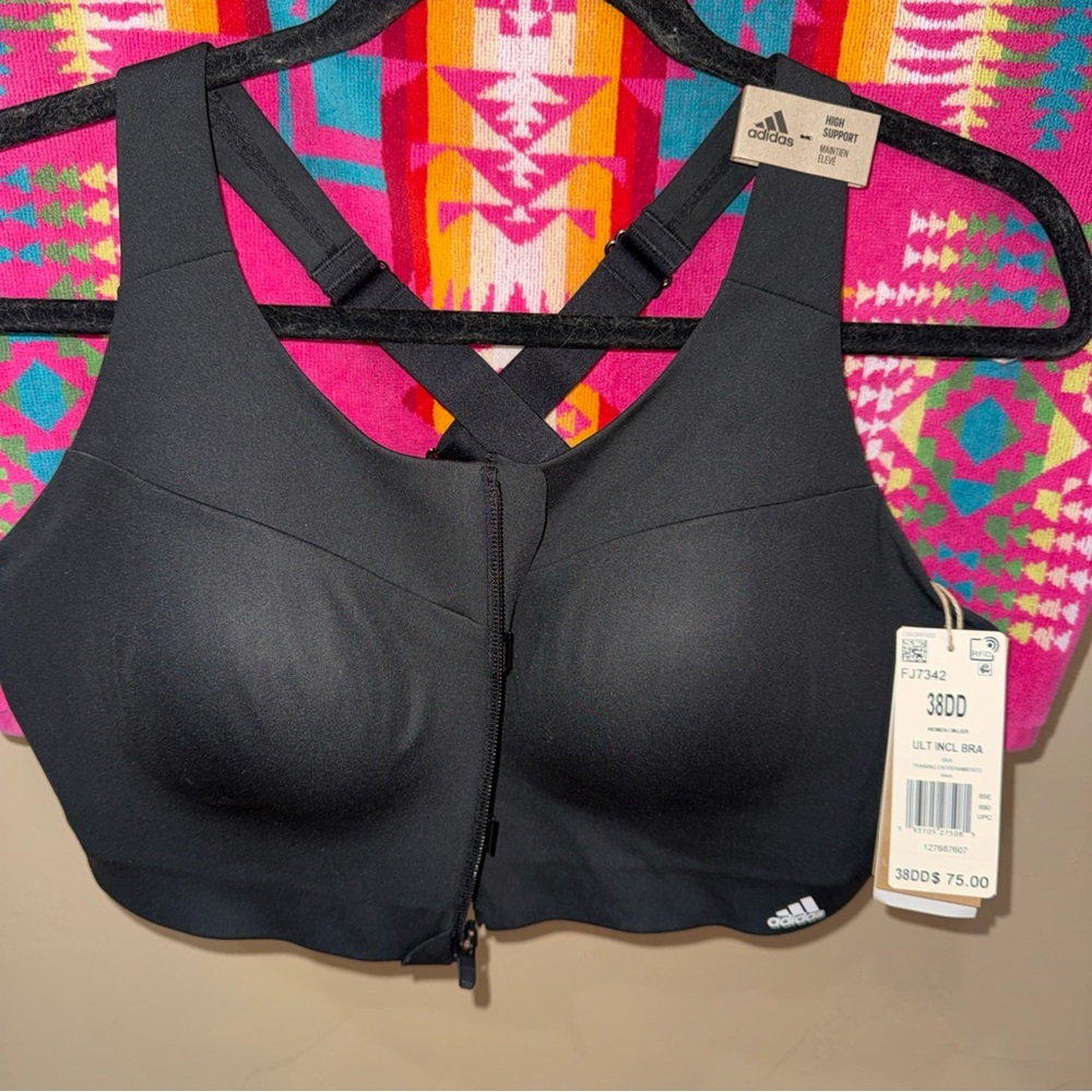 Adidas high support ultimate sports bra/swim top 38DD size XL